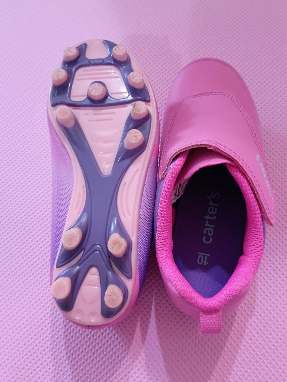 Carter's Pink Soccer Cleats